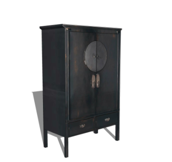 中式衣柜su模型