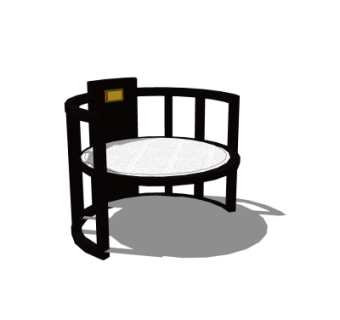 中式单椅su模型