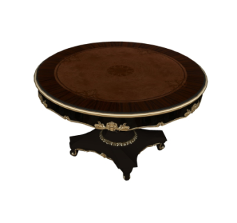 欧式圆形餐桌su模型