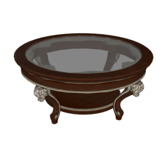 欧式茶几su模型