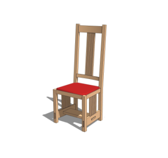 中式单椅su模型