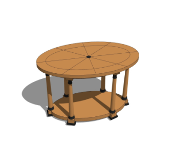 现代茶几su模型
