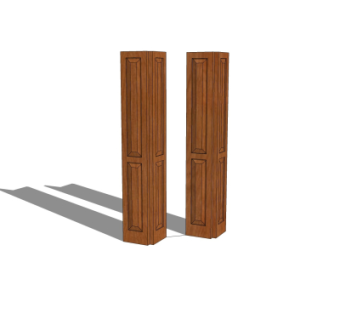 中式柱子su模型