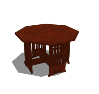 中式餐桌su模型