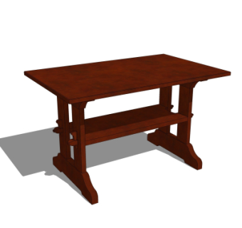 中式茶几su模型
