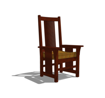 中式单椅su模型