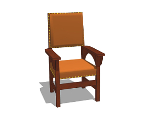 现代单椅su模型