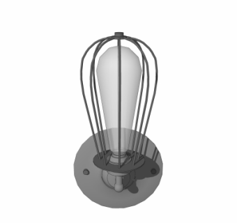 工业风壁灯su模型