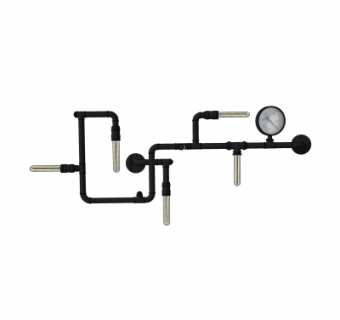 工业风水管装饰壁灯su模型