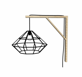 工业风壁灯su模型