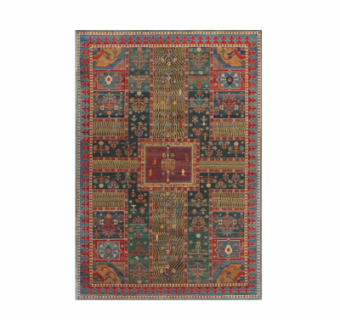 欧式布艺花纹地毯su模型