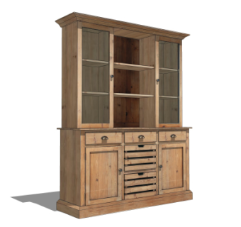 工业风实木装饰柜su模型