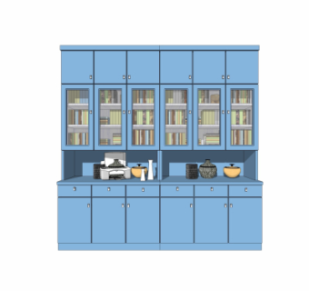 现代装饰柜su模型