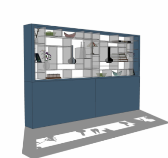 现代装饰柜su模型