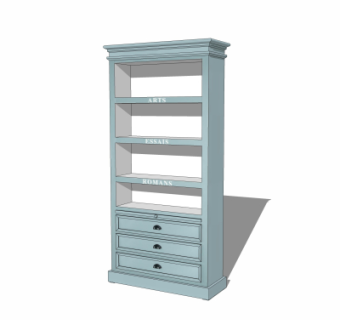 美式装饰柜su模型