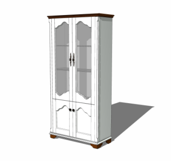 美式装饰柜su模型