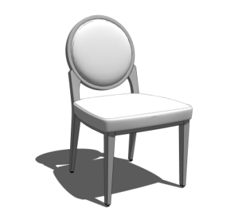 美式简约单椅su模型