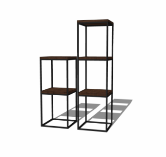 工业风置物架su模型