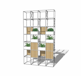 北欧装饰架su模型