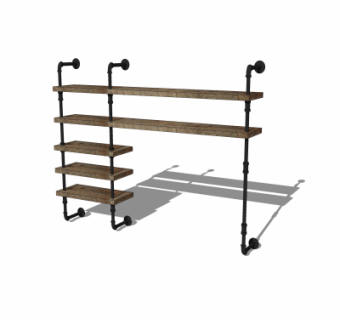 工业风壁柜su模型