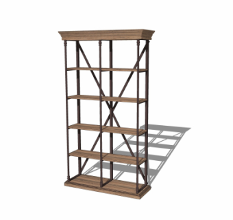 工业风装饰柜su模型