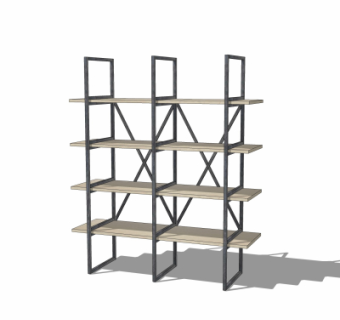 工业风置物架su模型