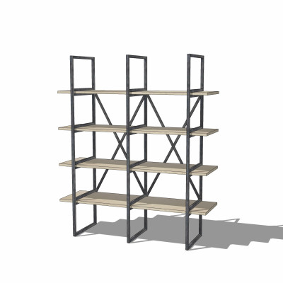 工业风置物架su模型