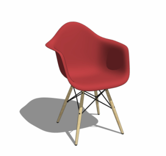 现代简约单椅su模型