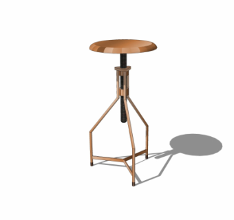 工业风吧凳su模型