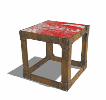 工业风金属凳子su模型