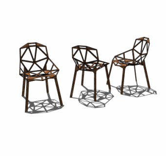 工业风金属单椅su模型