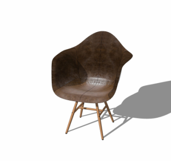 现代简约单椅su模型