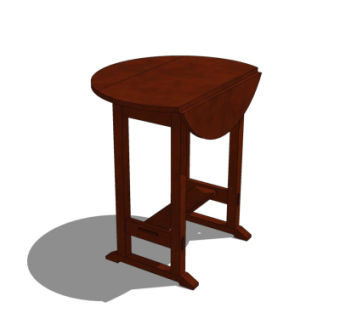 中式实木书桌su模型