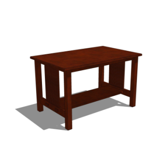 中式实木茶几su模型