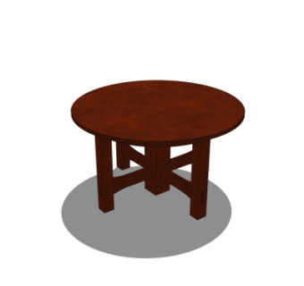 中式实木茶几su模型