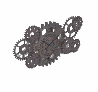 工业风齿轮挂钟su模型