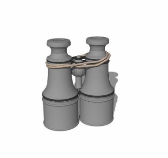 现代望远镜su模型