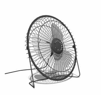 现代电风扇su模型