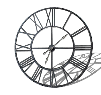 工业风金属挂钟su模型