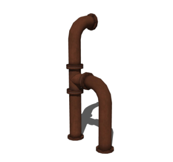 工业风水管su模型