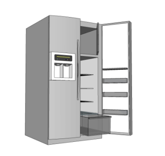 现代电冰箱su模型