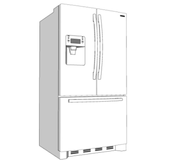 现代电冰箱su模型