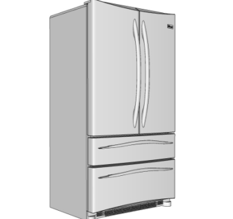 现代电冰箱su模型