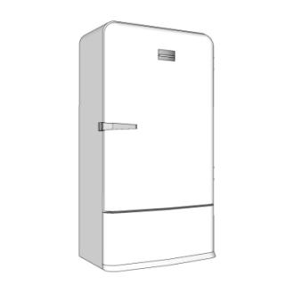 现代电冰箱su模型