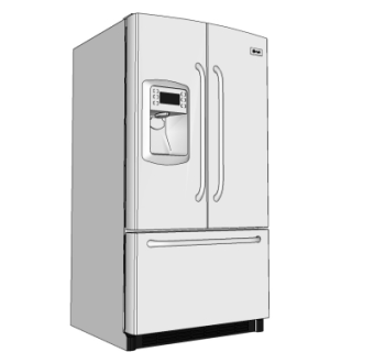 现代电冰箱su模型