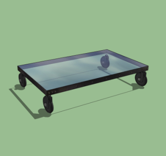 工业风金属茶几su模型