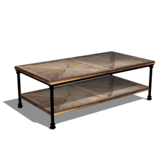 工业风实木茶几su模型