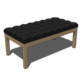 现代商场公用椅su模型