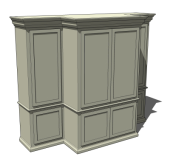 简欧实木衣柜su模型