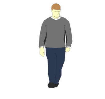 现代人物su模型